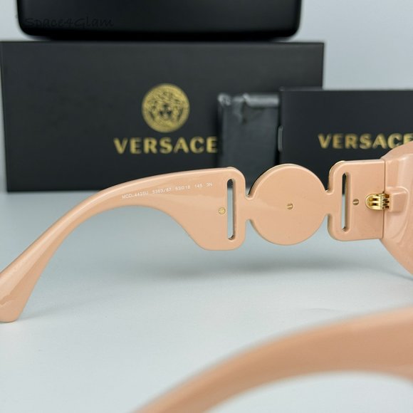 NEW Versace VE4425U MAXI MEDUSA BIGGIE 536387 Pink Gray Oval Unisex Sunglasses - Picture 5 of 12